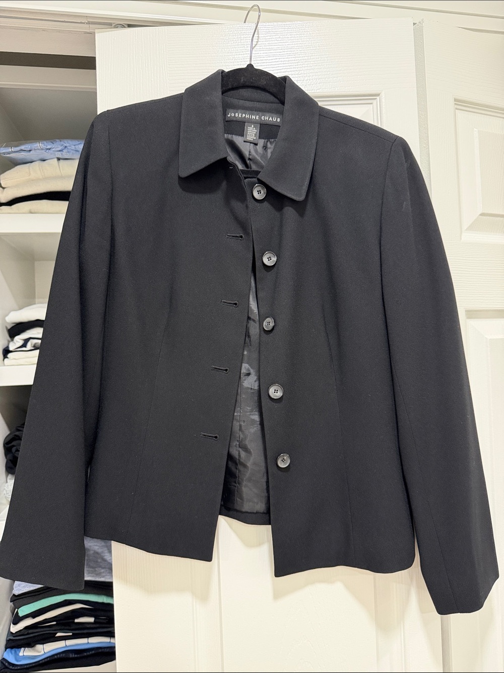 Josephine Chaus Black Women's Tailored Button Jacket